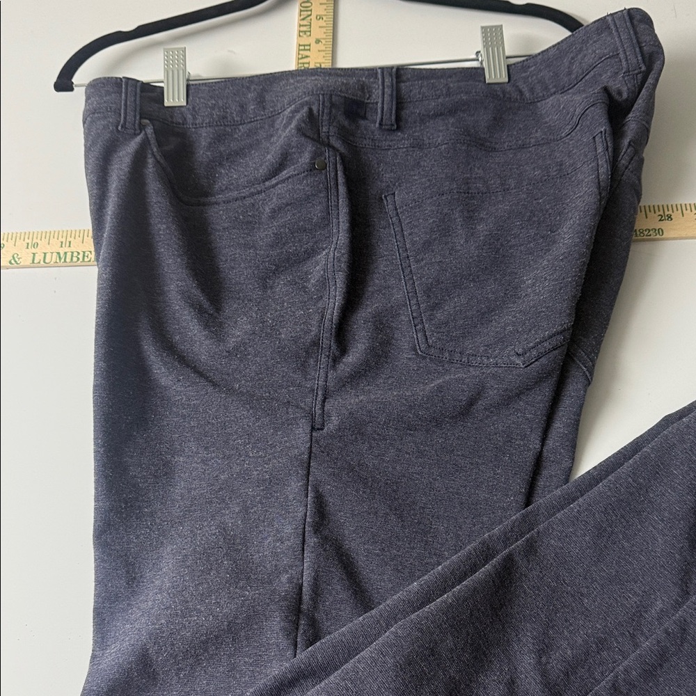 Lululemon Men's ABC Pant Slim Tech Canvas Navy Blue - 32W/32L - Picture 5 of 17